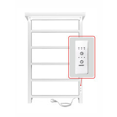 Полотенцесушитель электрический Indigo Forma с полкой 800х530 мм 120 Вт с терморегулятором белый - фото 4