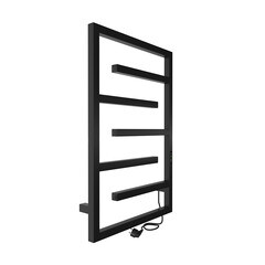 Изображение товара Полотенцесушитель электрический Indigo Delos 700х430 мм 120 Вт с терморегулятором черный муар