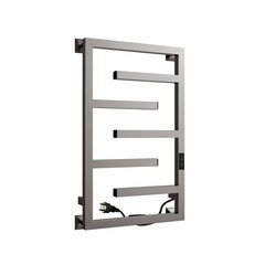 Изображение товара Полотенцесушитель электрический Indigo Delos 700х430 мм 120 Вт с терморегулятором оружейная сталь