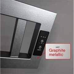 Полотенцесушитель электрический Indigo Muza 630х500 мм 128 Вт с терморегулятором графит металлик - фото 3