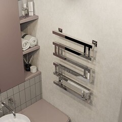 Полотенцесушитель электрический Indigo Muza 630х500 мм 128 Вт с терморегулятором хром - фото 8