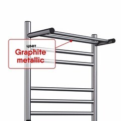 Полотенцесушитель электрический Indigo Line Trinity 800х532 мм 120 Вт с терморегулятором графит металлик - фото 3