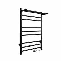 Изображение товара Полотенцесушитель электрический Indigo Line Trinity с полкой 700х432 мм 100 Вт с терморегулятором черный муар