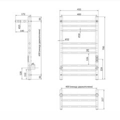 Полотенцесушитель электрический Indigo Line Trinity с полкой 700х432 мм 100 Вт с терморегулятором хром - фото 7