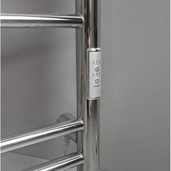 Полотенцесушитель электрический Indigo Line Trinity с полкой 700х432 мм 100 Вт с терморегулятором хром - фото 2