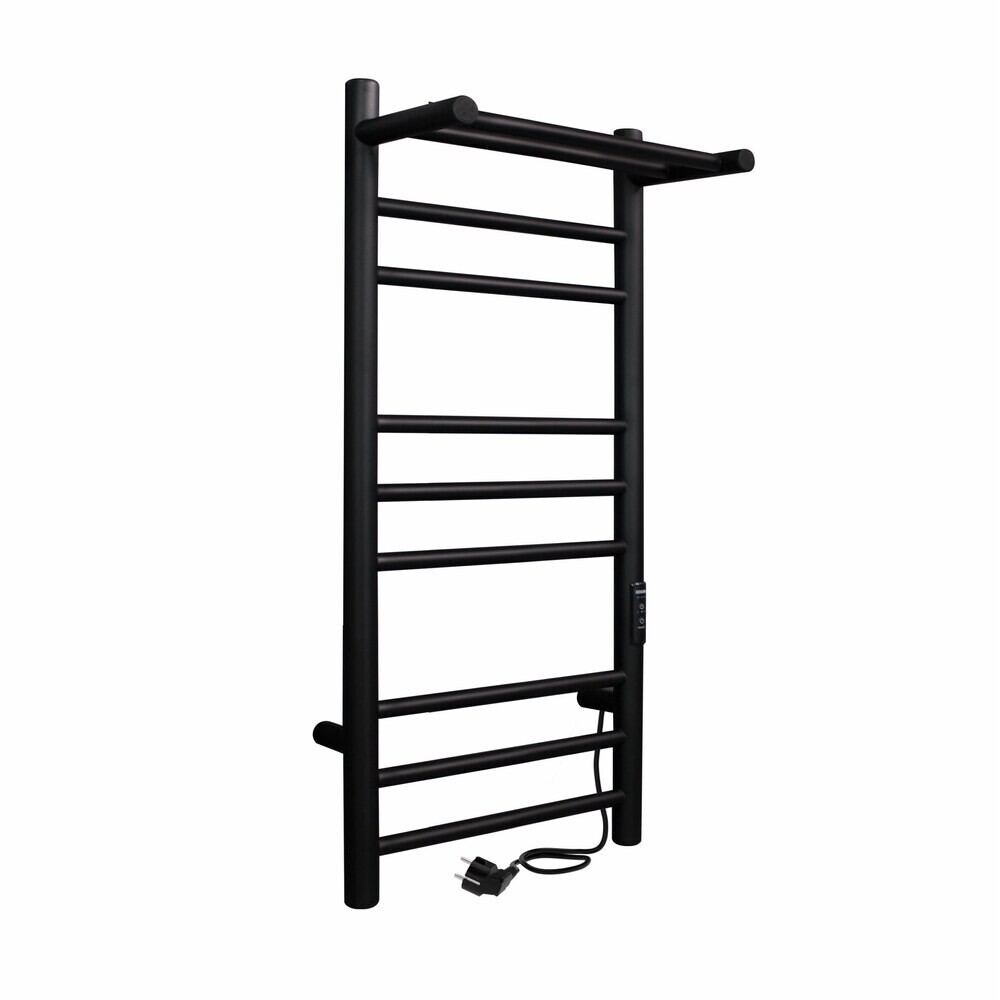 Изображение товара Электрический полотенцесушитель Indigo Line Trinity с полкой 700х332 мм 90 Вт з муаром