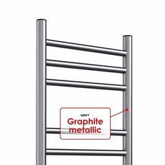 Полотенцесушитель электрический Indigo Line Trinity 700х332 мм 100 Вт с терморегулятором графит металлик - фото 4