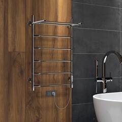 Полотенцесушитель электрический Indigo Roof Lux с полкой 800х532 мм 80 Вт с терморегулятором хром - фото 2