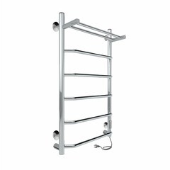 Полотенцесушитель электрический Indigo Roof Lux с полкой 800х532 мм 80 Вт с терморегулятором хром - фото 1