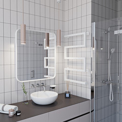 Полотенцесушитель электрический Indigo Sparta 700х400 мм 120 Вт с терморегулятором белый - фото 5