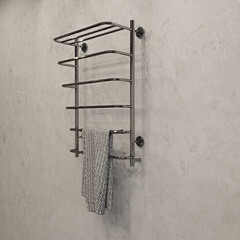 Полотенцесушитель электрический Indigo Hit с полкой 700х432 мм 90 Вт хром - фото 5