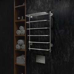 Полотенцесушитель электрический Indigo Hit с полкой 700х432 мм 90 Вт хром - фото 2