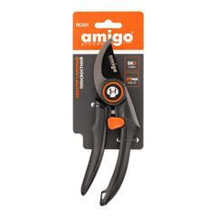 Секатор плоскостной Amigo с лезвиями из стали SK5 и пластиковыми рукоятками (76201) - фото 3