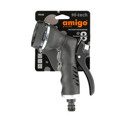 Пистолет 1/2-3/4 для полива Amigo с регулировкой напора 8 режимов (79548) - фото 5