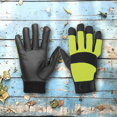 Перчатки полиэстеровые с полиуретановым покрытием повышенной видимости Truper черно-зеленые 9 (М) (13194) - фото 2