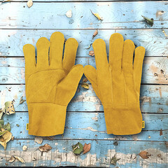 Краги кожаные для сварщика Pretul желтые 9,5 (L) - фото 2