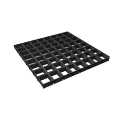 Элемент для потолка грильято GL15 100х100х38х15 мм «мама» 0,6 м черный - фото 2