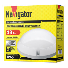 Светильник светодиодный накладной Navigator NBL-PR1 4000К 13 Вт IP65 белый (94839) - фото 2