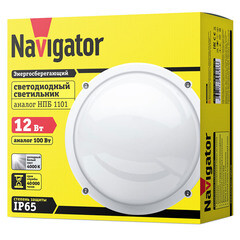 Светильник светодиодный накладной Navigator NBL-R1 4000К 12 Вт IP65 белый опал (94826) - фото 2