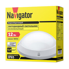 Светильник светодиодный накладной Navigator NBL-PR1 4000К 12 Вт IP65 белый опал (61634) - фото 2