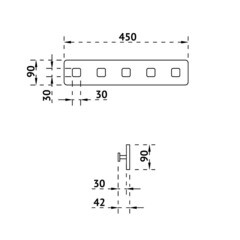 Вешалка для ванной Abber 5 крючков на шуруп искусственный камень белая (AS1650) - фото 2
