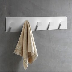 Вешалка для ванной Abber 5 крючков на шуруп искусственный камень белая (AS1650) - фото 3