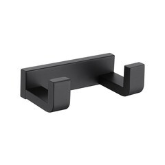 Крючок для ванной Abber двойной на шуруп металл черный (AA1750B) - фото 1