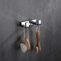 Крючок для ванной Abber двойной на шуруп металл хром (AA1750) - фото 3