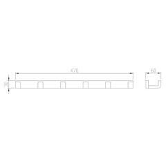 Вешалка для ванной Abber 6 крючков на шуруп металл золото (AA1752G) - фото 2