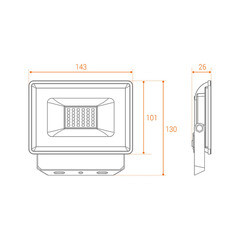 Прожектор светодиодный Wolta WFL 5700K 30 Вт IP65 серый - фото 3