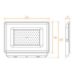 Прожектор светодиодный Wolta WFL 5700K 100 Вт IP65 серый - фото 2