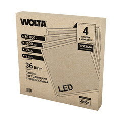 Светильник светодиодный Wolta ULP 4000К 36 Вт IP40 белая призма (ULPD36W60-04) - фото 2