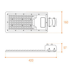 Светильник уличный светодиодный Wolta STL 5700К 100 Вт консольный IP65 (STL-100W/04) - фото 2