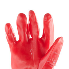 Перчатки х/б с нитриловым обливом кислотоустойчивые красные 10 (XL) - фото 2