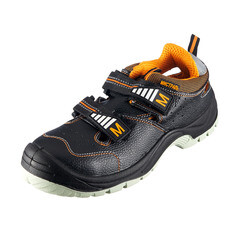 Изображение товара Сандалии кожаные с перфорацией и защитным подноском и стелькой размер 41 черные Мистраль SJ4000 (119890)