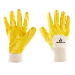 Перчатки х/б с нитриловым покрытием Delta Plus NI015 желтые 10 (XL) - фото 3