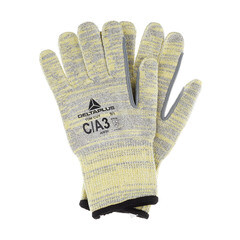 Изображение товара Перчатки полиэтиленовые 10 нитей антипорезные Delta Plus Venicut C05 серо-желтые 9 (L)