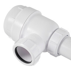 Сифон для двойной мойки McAlpine 1 1/2х40 мм с выпуском d70 мм (MRSK5-A) - фото 4