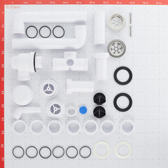 Сифон для двойной мойки McAlpine 1 1/2х40 мм с выпуском d70 мм (MRSK5-A) - фото 2
