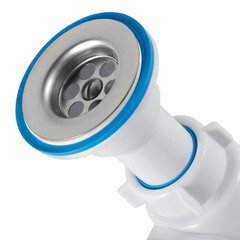 Сифон для раковины АНИ пласт 1 1/4х40 мм с выпуском 40/50 мм с соединением 40/50 мм белый (C2015) - фото 4