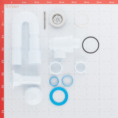 Сифон для раковины АНИ пласт 1 1/4х40 мм с выпуском 40/50 мм с соединением 40/50 мм белый (C2015) - фото 2