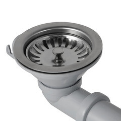 Сифон для двойной мойки АНИ пласт 3 1/2х40 мм с выпуском d115 мм с переливом с соединением 40 мм (F3545S) - фото 5