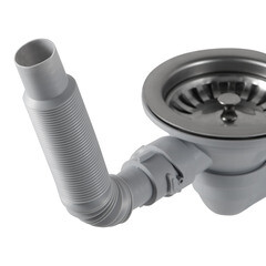 Сифон для двойной мойки АНИ пласт 3 1/2х40 мм с выпуском d115 мм с переливом с соединением 40 мм (F3545S) - фото 3