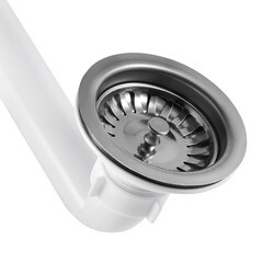 Сифон для двойной мойки АНИ пласт 3 1/2х40 мм со смещением с выпуском d115 мм с переливом с соединением 40 мм (LD0515SA15) - фото 5