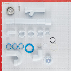 Сифон для раковины и мойки АНИ пласт 1 1/2х40 мм с выпуском d70 мм с соединением 40 мм (D1015) - фото 2