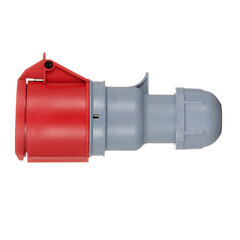 Розетка силовая переносная Dekraft РП-103 с заземлением 3P+PE 3 фазы 32 А 380 В IP44 красная (26133DEK) - фото 3