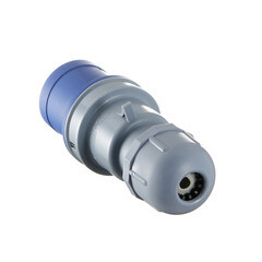 Вилка силовая прямая переносная Dekraft ВП-103 с заземлением 2P+PE 1 фаза 16 А 220 В IP44 синяя (26100DEK) - фото 2