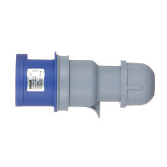 Вилка силовая прямая переносная Dekraft ВП-103 с заземлением 2P+PE 1 фаза 32 А 220 В IP44 синяя (26101DEK) - фото 3