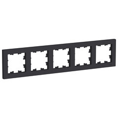 Рамка Systeme Electric AtlasDesign пятиместная карбон (ATN001005) - фото 5