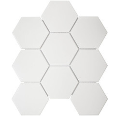 Мозаика Starmosaic Hexagon big белая керамическая 29,5х26 см матовая